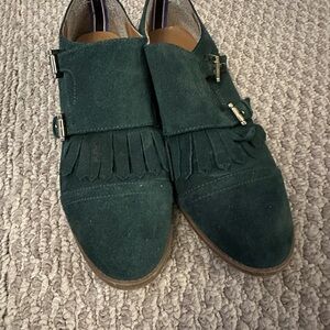 Tommy Hilfiger Dark Green Suede Loafers
